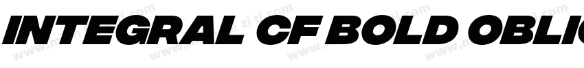 Integral CF Bold Oblique字体转换